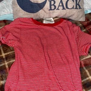 Striped red shirt